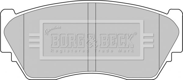 BORG & BECK Piduriklotsi komplekt,ketaspidur BBP1253